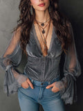 Chic Top in velvet, Unbeatable Price