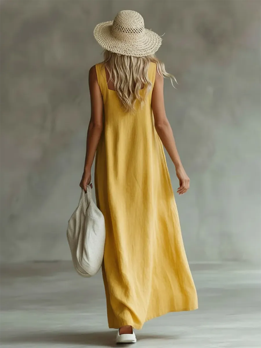 Dress with linen – Premium Look