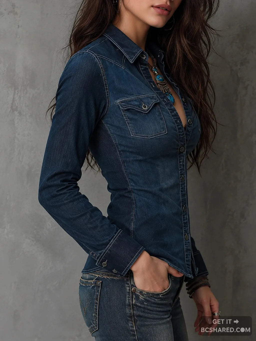 Retro Blouse in soft, Smart Price