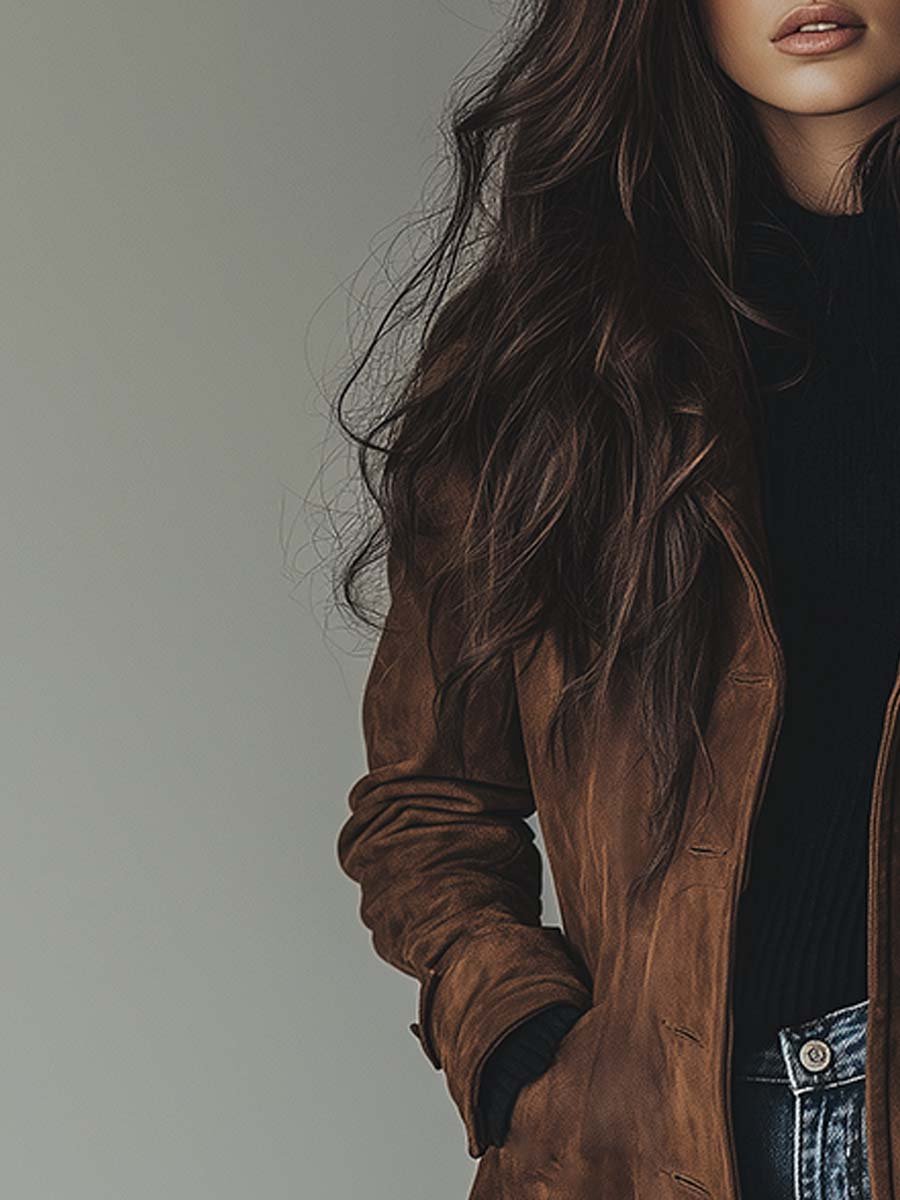 Coat with suede – Premium Look