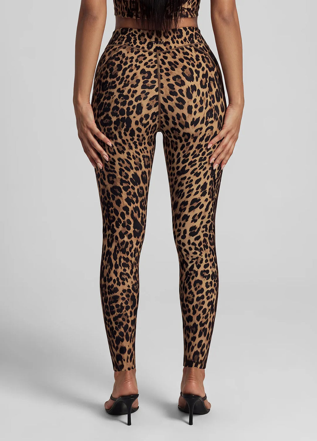 Golden Leopard Contour-Stitch Leggings - Sculpted Fit