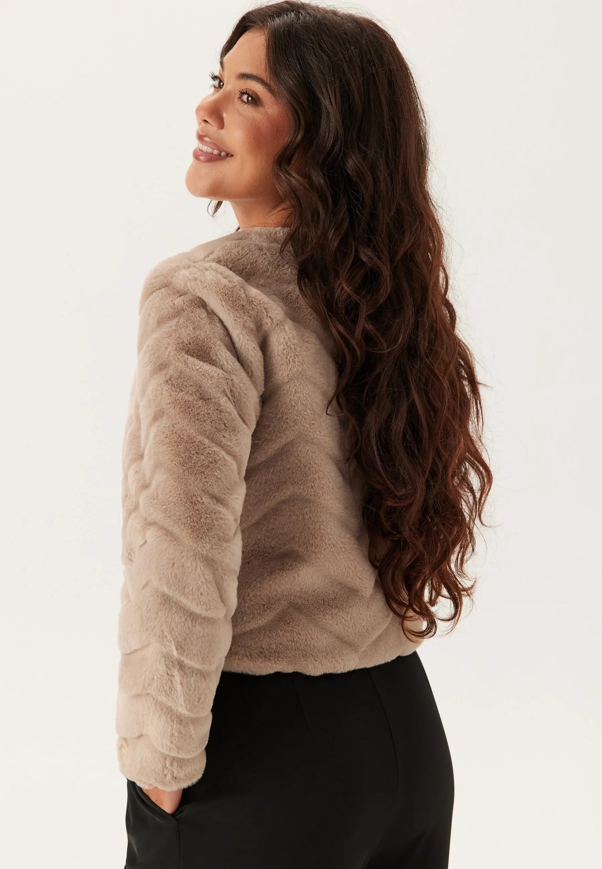 Short Party Faux Fur Jacket