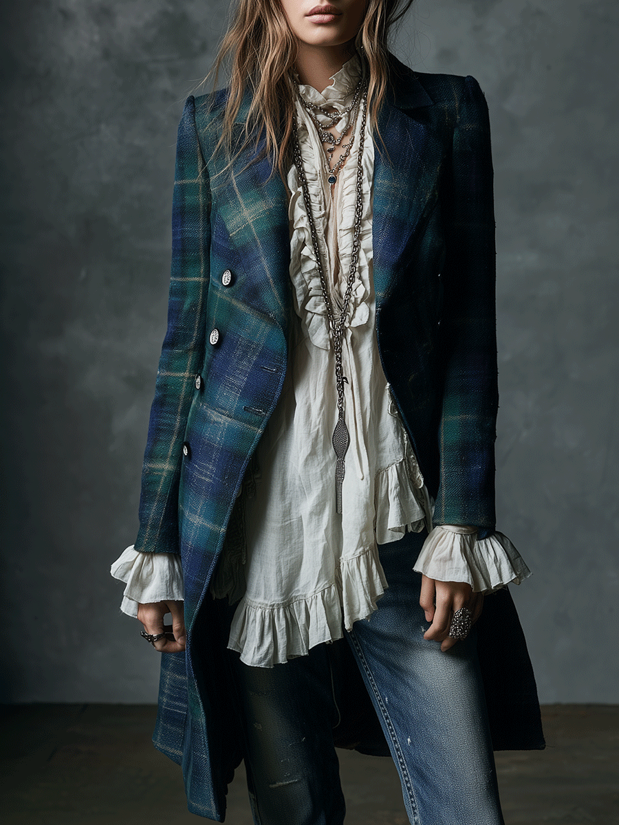 Vintage Coat in wool, Designer Aesthetic