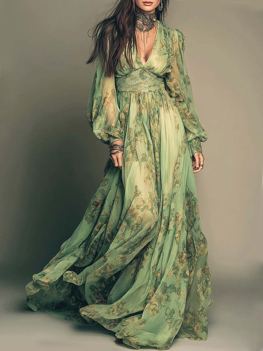 Dress with chiffon – Premium Look