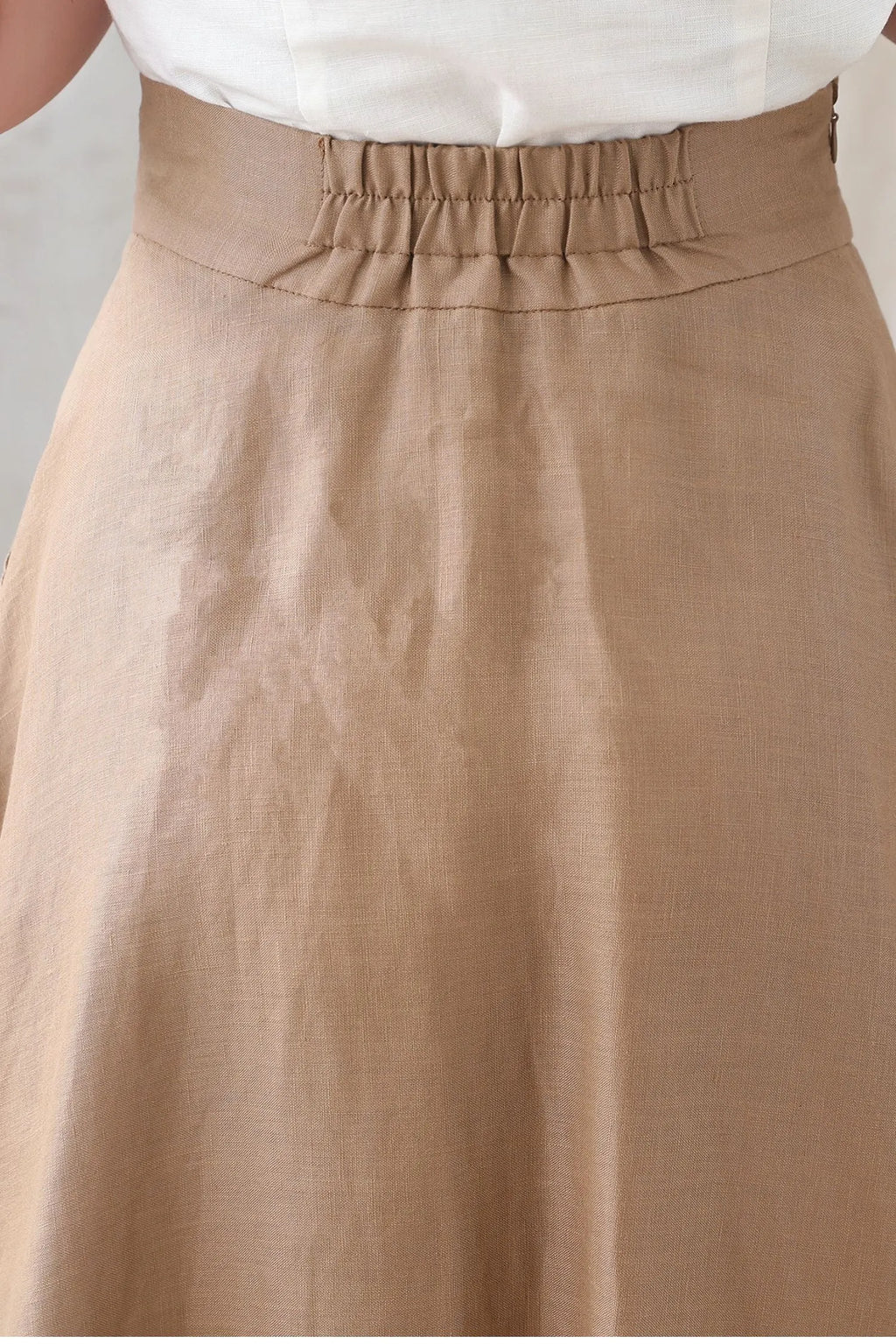 Handmade Women Linen A Line Long Skirt 3334