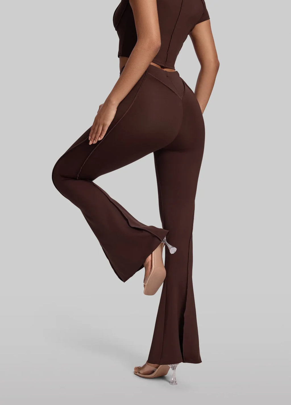 Sleek Longline Flare Leggings