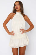 Ivory Bloom Mini Dress