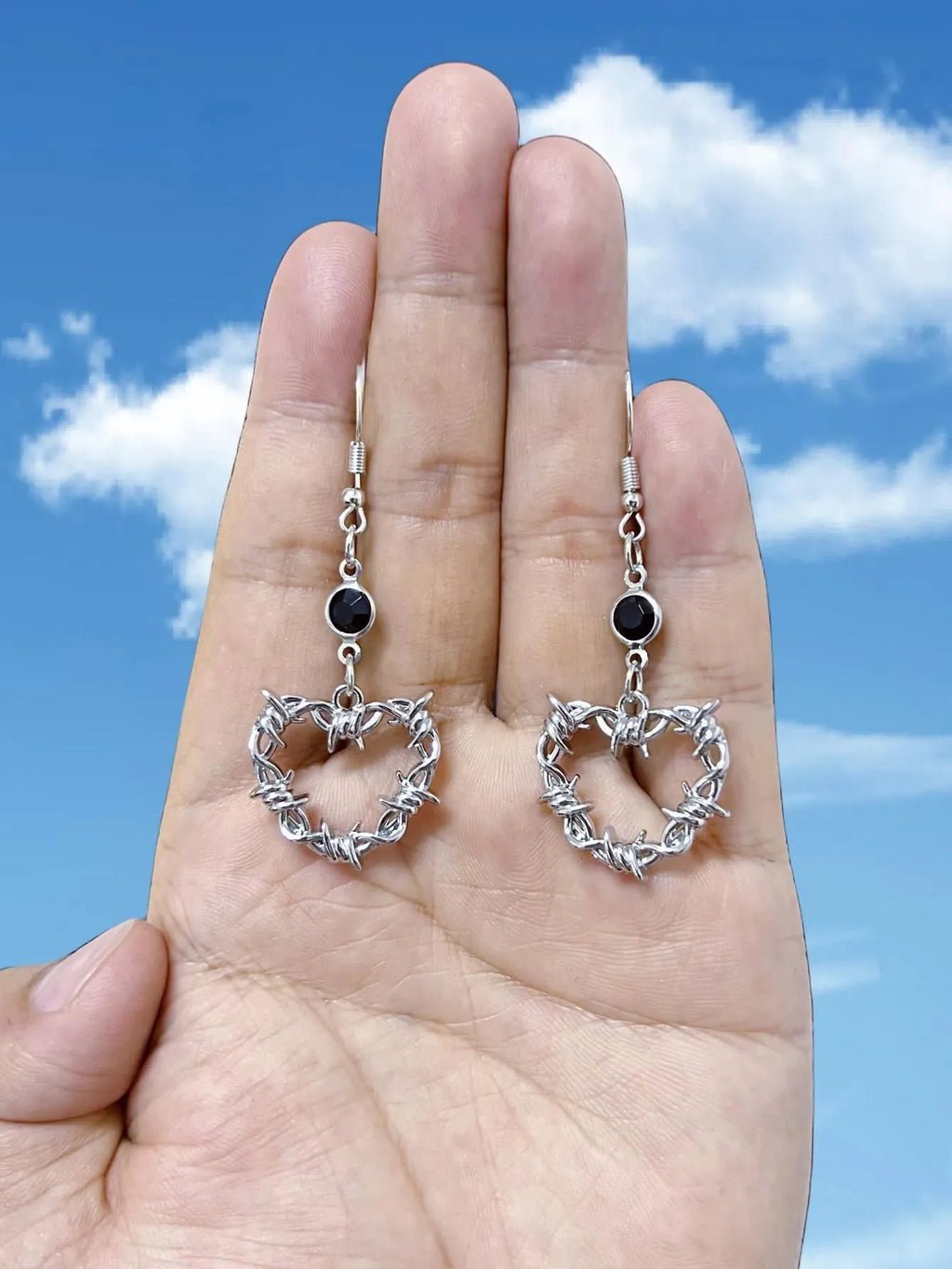 Gothic Heart-shaped Earrings