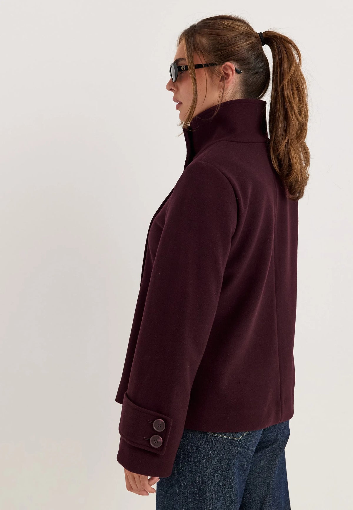 High Neck Short Coat