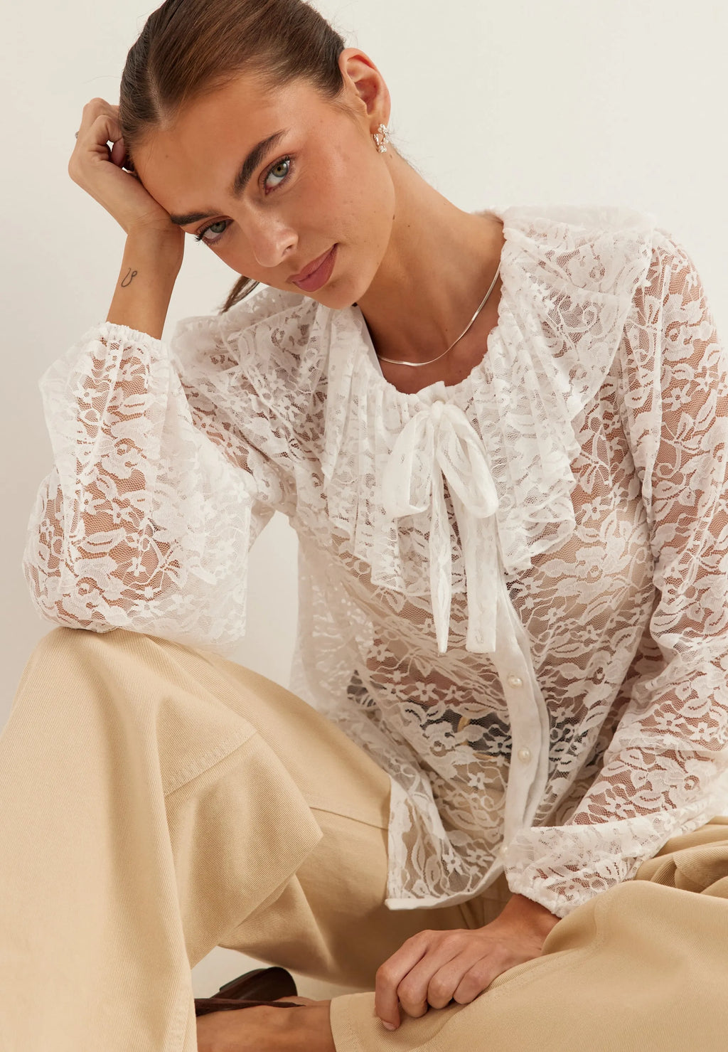Lace Collar Blouse