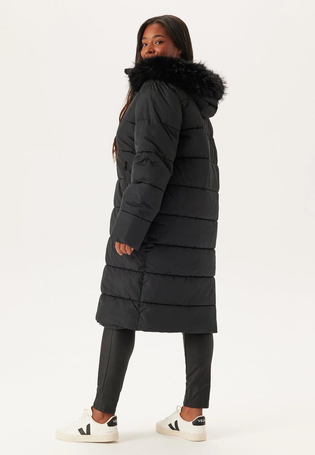 Hooded Padded Long Jacket
