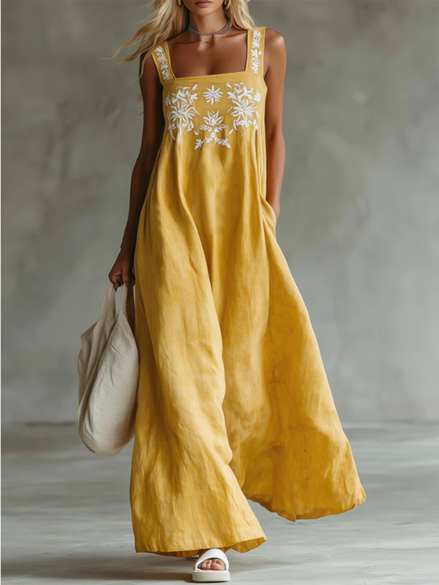 Dress with linen – Premium Look