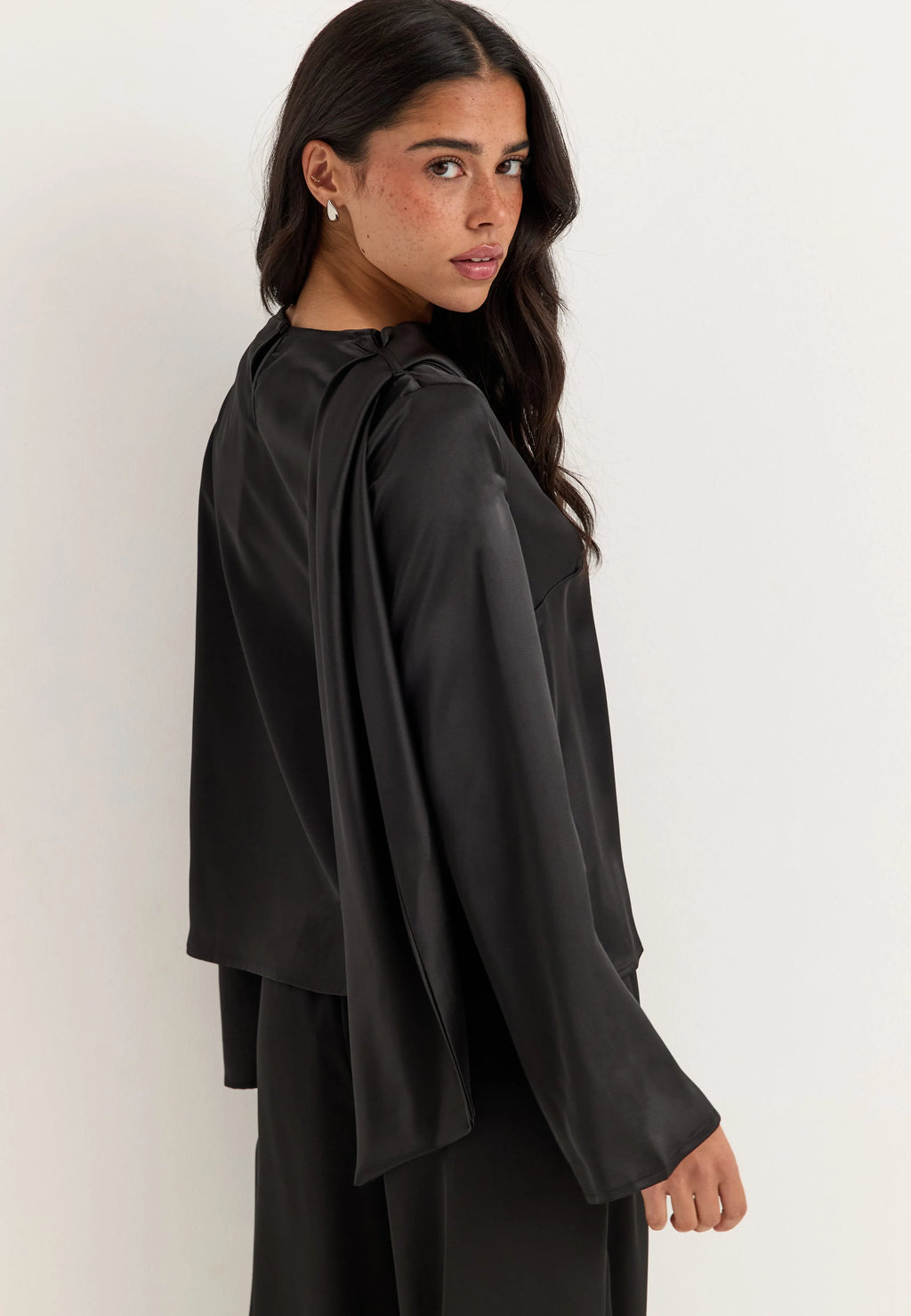 Satin Scarf Blouse
