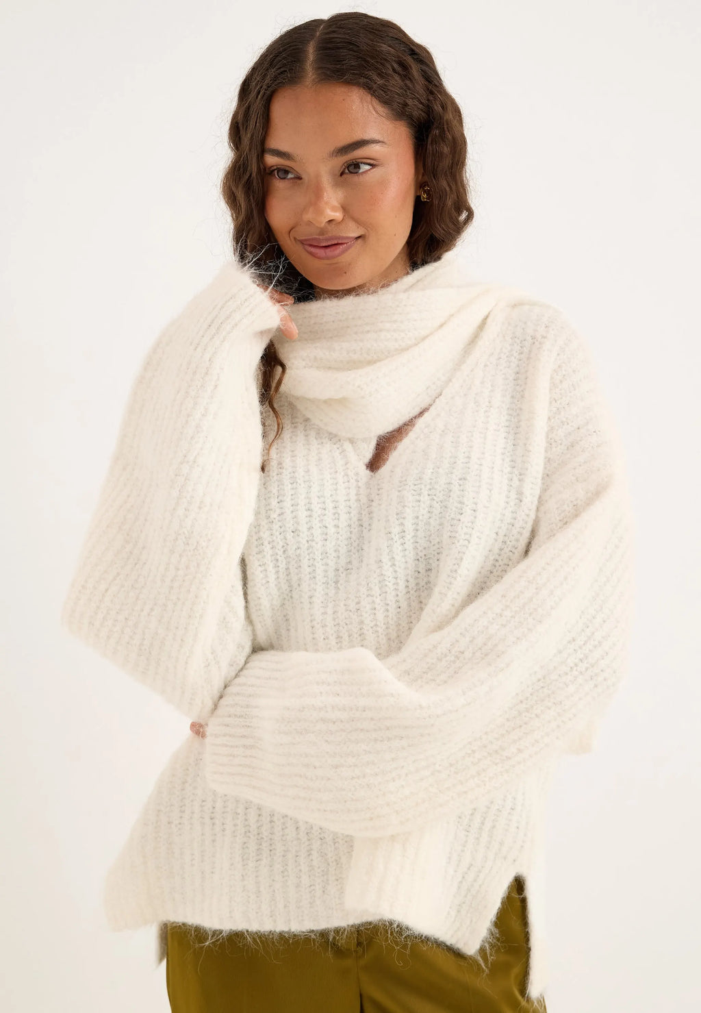 Knitted Scarf Sweater