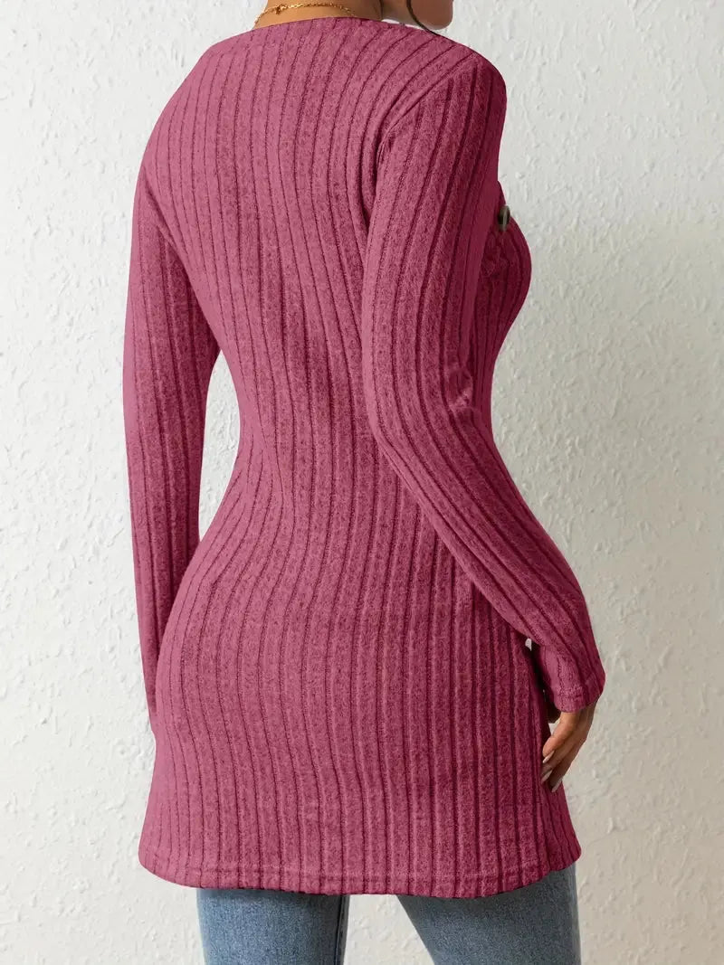 KATHERINE – MODERN RIBBED LONG SWEATER