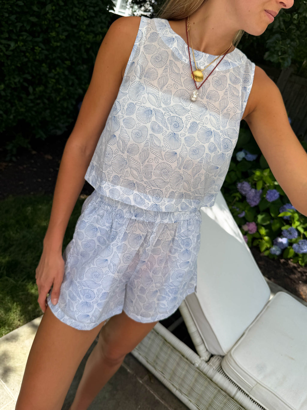 Ava Shorts - Blue Seashell