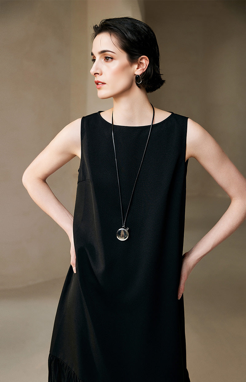 Sleeveless Drop-Waist Maxi Dress
