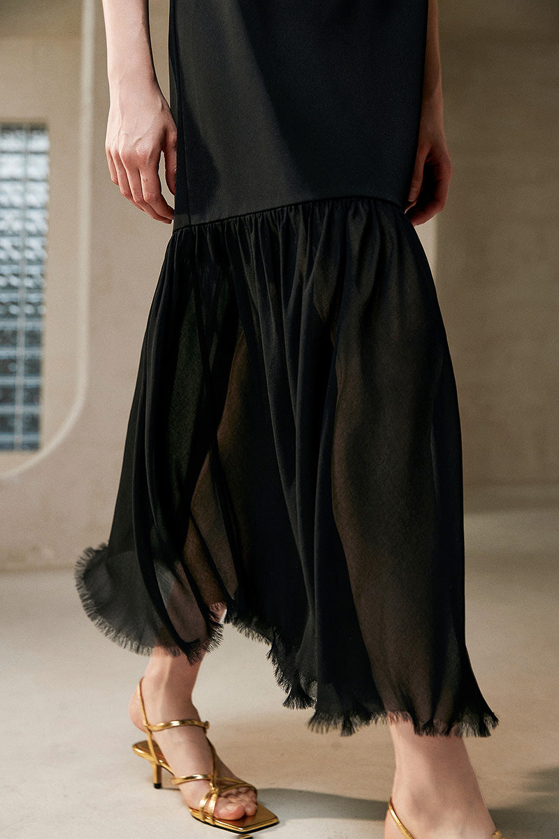 Sleeveless Drop-Waist Maxi Dress