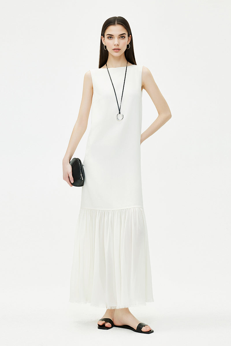 Sleeveless Drop-Waist Maxi Dress
