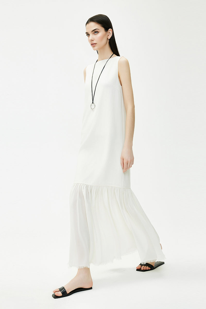 Sleeveless Drop-Waist Maxi Dress
