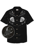 [Clearance][Embroidery][Mystic Heart X Boozelele]Crow With Moon  - 100% Cotton Shirt