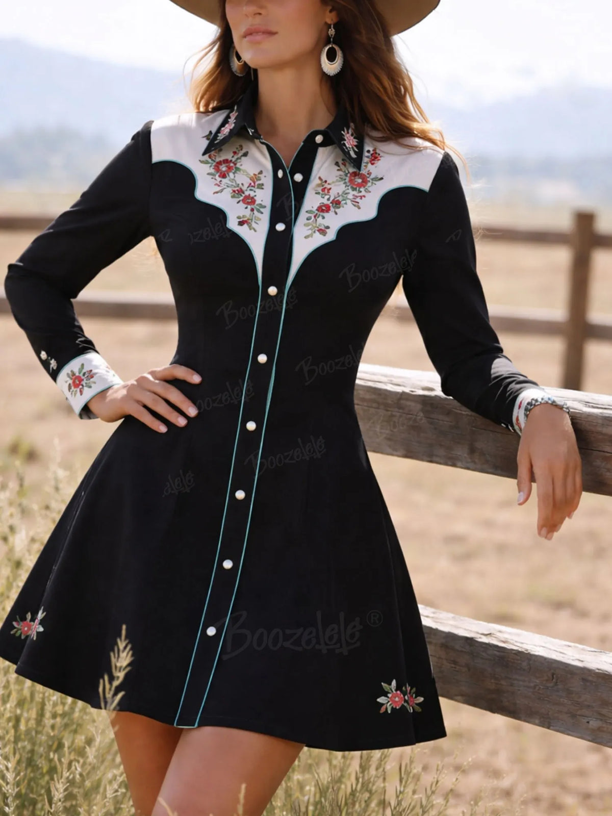 Western Vintage Patterns- 100% Cotton Dress