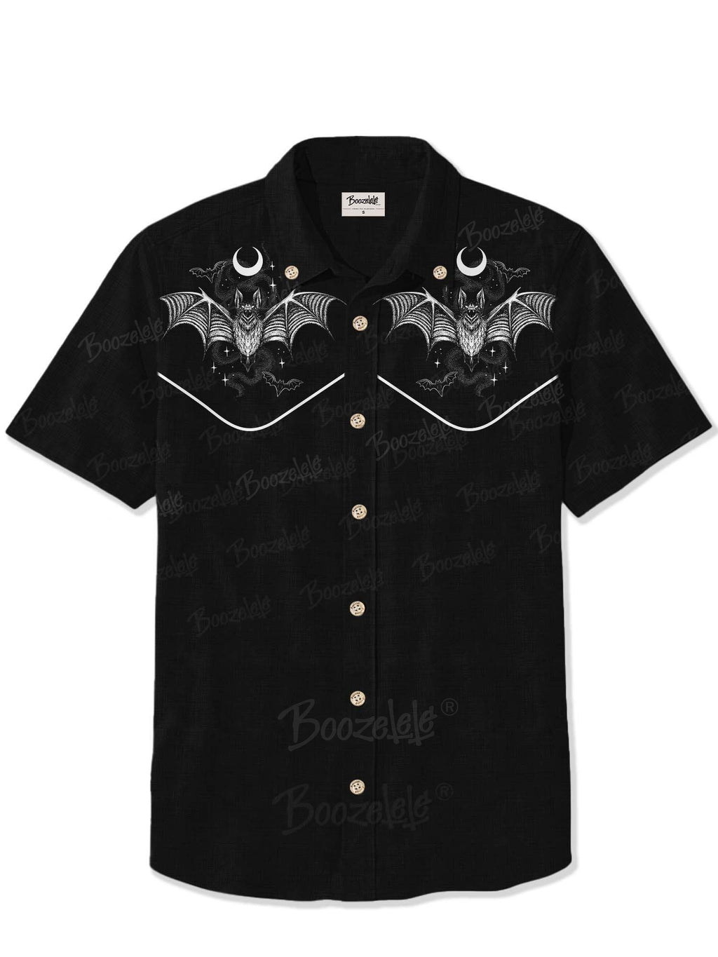 [Embroidery][Mystic Heart X Boozelele]Dracula Bat  - 100% Cotton Shirt
