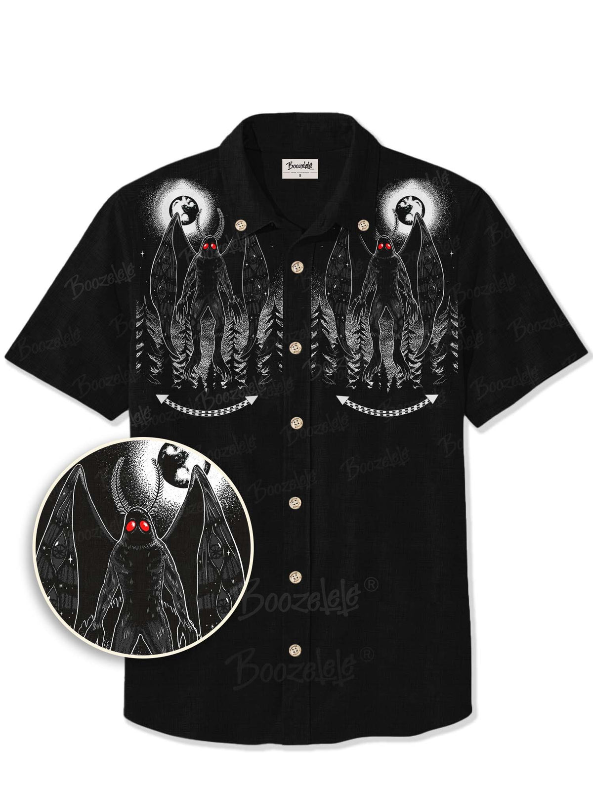 [Mystic Heart X Boozelele]Mothman  - 100% Cotton Shirt